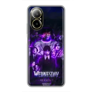 Чохол з дизайном Венздей 2 на Realme C67 (Фіолетова магія Венздей)