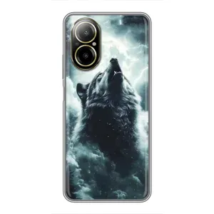 Чохол з принтом «Вовк у хмарах» для Realme C67