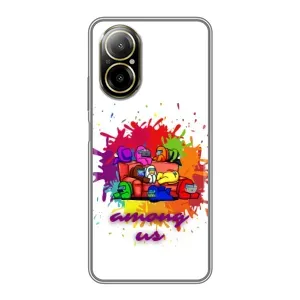 Чехол Амонг Ас для Realme C67 (AlphaPrint) (Яркий АмонгАс)