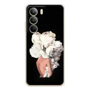Чехлы (ART) Цветы на Realme C71 (VPrint) (Білі квіти)