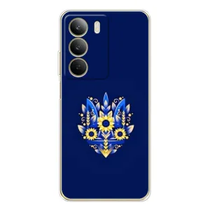Чохли для Realme C71 Укр. Символіка (AlphaPrint) (Квітковий Герб)
