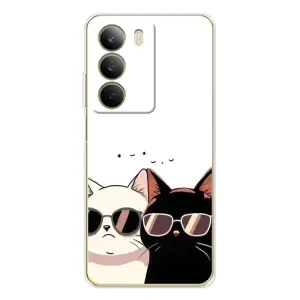 Чохол з принтом «Коти в окулярах» для Realme C71