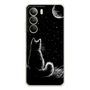 Чехол с принтом «Котик и луна» для Realme C71