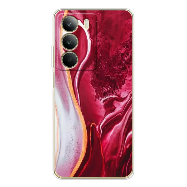 Чехол с принтом «Мрамор красный» для Realme C71