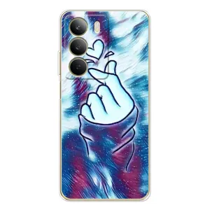 Чехол с принтом для Realme C71 (AlphaPrint - Знак сердечка)