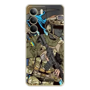 Чехлы с картинкой ЗСУ для Realme C71 (AlphaPrint) (Воїн ЗСУ)