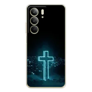 Християнські Чохли для Realme C73 5G (AlphaPrint) (Хрест і місто)