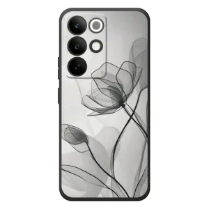 Чехол с принтом «Черные цветы» для Realme C85 Pro