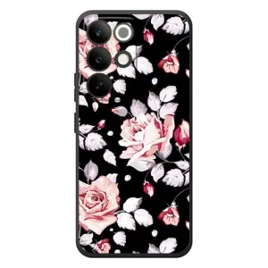 Чехлы с Цветами для RealMe C85 Pro (VPrint) (Цветочки на черном)