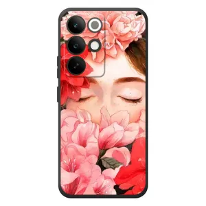 Чехлы (ART) Цветы на RealMe C85 Pro (VPrint) (Глаза в цветах)