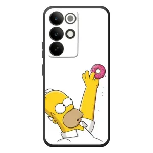 Чехол с Симпсонами для RealMe C85 Pro (VPrint) (Гомер с пончиком)