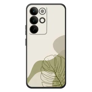 Силиконовый чехол с принтом в цветах на RealMe C85 Pro (Зеленая монстера дизайн)