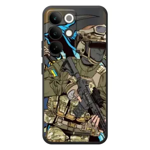 Чехлы с картинкой ЗСУ для RealMe C85 Pro (AlphaPrint) (Воїн ЗСУ)