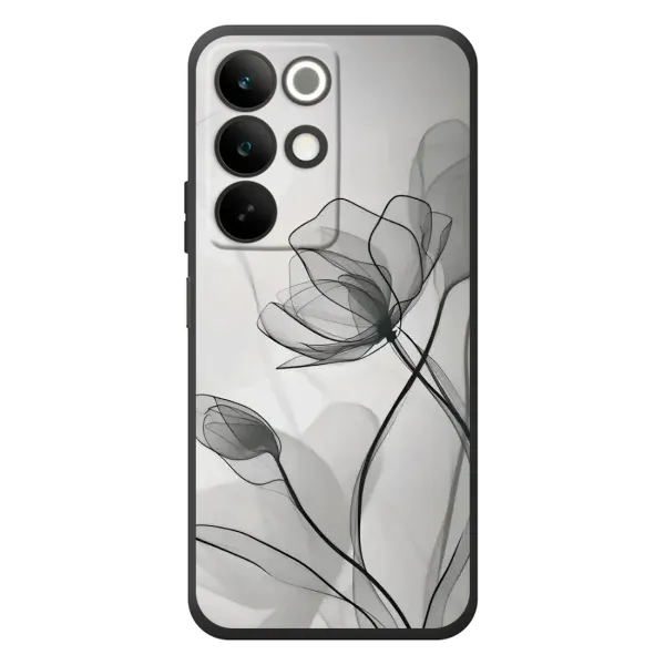 Чехол с принтом «Черные цветы» для Realme C85
