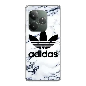 Чехлы Адидас для Realme GT 6 (AlphaPrint) (Адидас на мраморе)