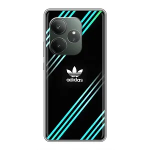 Чехлы Адидас для Realme GT 6 (AlphaPrint) (Адидас с полосами)