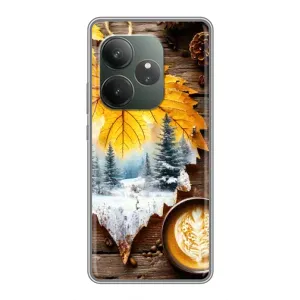 Чехол с принтом «Осенне-зимний кофе» для Realme GT 6