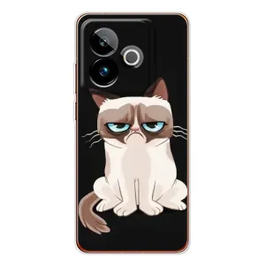 Чохол з принтом для Realme GT 7 (AlphaPrint) Модні коти (Сумний кіт)