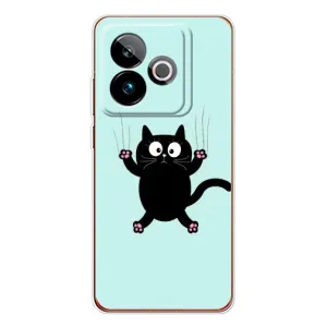 Чохол з принтом для Realme GT 7 (AlphaPrint) Модні коти (Падаючий кіт)