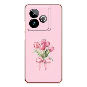 Чохол з розовим принтом для Realme GT 7T (Букет квітів)