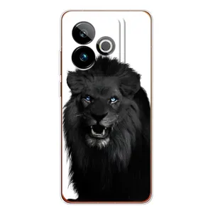 Чохли з картинкою животних Realme GT 7T (Чорний ЛЕВ)