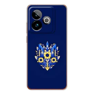 Чехлы для Realme GT 7T  Укр. Символика (AlphaPrint) (Цветочный Герб)