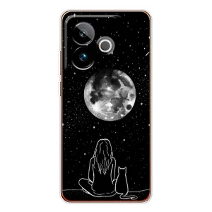 Чехол с принтом «Девушка с котом» для Realme GT 7T