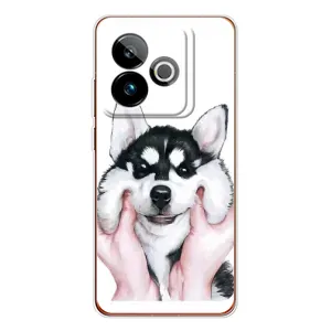 Чохли з собаками для Realme GT 7T (VPrint) (Радісний Хаскі)