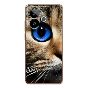 Чехлы с Котиками для Realme GT 7T (VPrint) (Глаз кота)