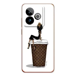 Чехлы Луи Витон для Realme GT 7T (AlphaPrint - LOUIS VUITTON) (кофе LOUIS VUITTON)