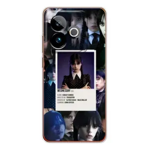 Чехлы Венсдей на Realme GT 7T Уэнсдей (AlphaPrint) (коллаж Уэнздей)