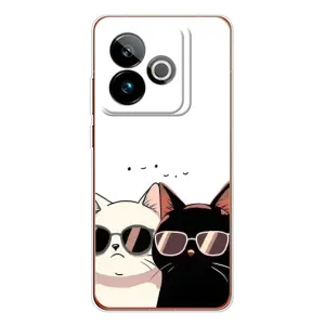 Чехол с принтом «Коты в очках» для Realme GT 7T