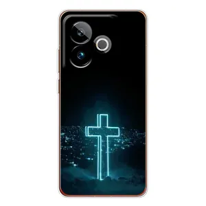 Християнські Чохли для Realme GT 7T (AlphaPrint) (Хрест і місто)