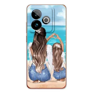 Чехол с печатью для Realme GT 7T - (Мама с ребенком) (AlphaPrint) (Мама с доченькой)
