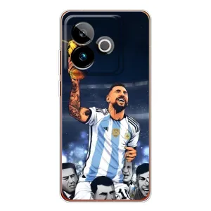 Чехлы для Realme GT 7T (Leo чемпион) (AlphaPrint) (Месси с кубком)