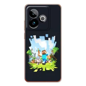 Чохол Майнкрафт на Realme GT 7T (AlphaPrint) Minecraft (персонажі Minecraft)