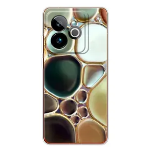 Мраморный чехол на Realme GT 7T (VPrint) (Радужный Мрамор)