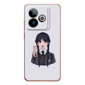Чехлы Венсдей на Realme GT 7T Уэнсдей (AlphaPrint) (Уэнздей и Вещь)