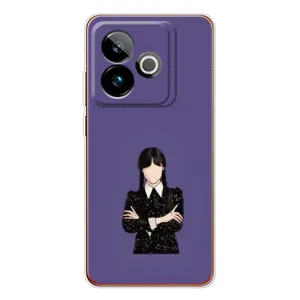 Чехлы Венсдей на Realme GT 7T Уэнсдей (AlphaPrint) (Уэнздей в черном)