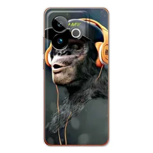 Чохол з Мавпами Realme GT 7T - (AlphaPrint) (В навушниках)