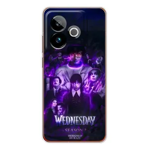 Чехол с дизайном Венздей 2 на Realme GT 7T (Фиолетовая магия Уэнздей)