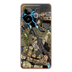 Чехлы с картинкой ЗСУ для Realme GT 7T (AlphaPrint) (Воин ВСУ)