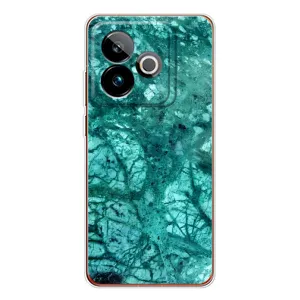 Мраморный чехол на Realme GT 7T (VPrint) (Зеленый мрамор)