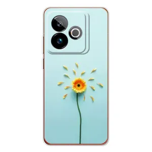 Чехлы с Цветами для Realme GT 7T (VPrint) (Желтый цветок)
