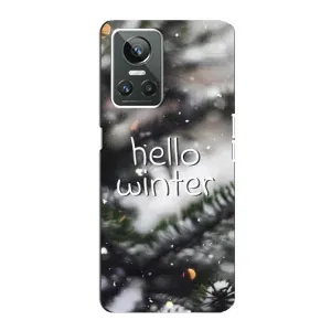 Новорічні, Святкові Чохли для Realme GT Neo 3 - 2024 год (Hello winter)