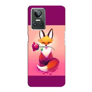 Чохли з картинкою Лисичка для Realme GT Neo 3 (VPrint) (Лиса з трояндою)