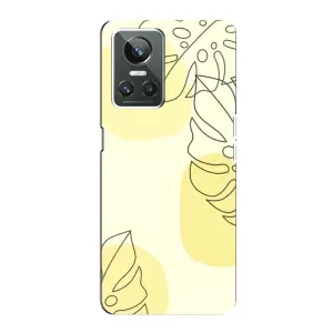 Силконовий чохол з принтом в квітах на Realme GT Neo 3 (Жовта монстера арт)