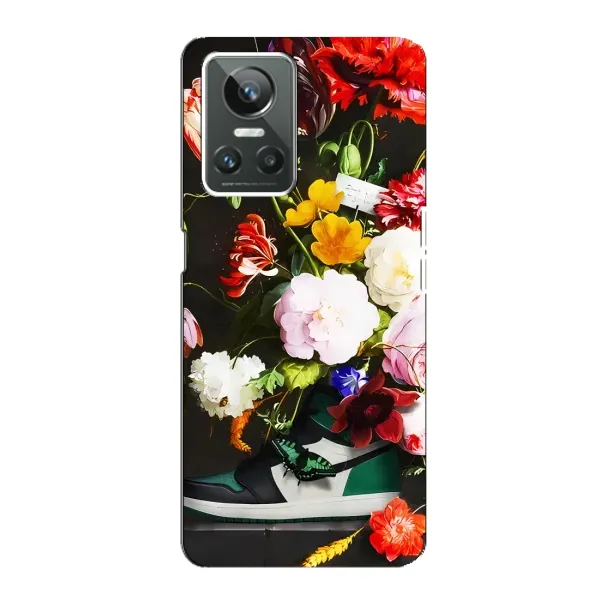 Чехол с принтом «Nike цветы» для Realme GT Neo 3 Чехол с принтом «Nike цветы» для Realme GT Neo 3