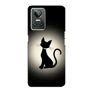 Чохол з принтом для Realme GT Neo 3 (AlphaPrint) Модні коти (Силует котика)