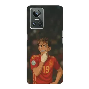 Чехол с футболистом Ламин Ямаль Realme GT Neo 3 (Ямаль аниме)